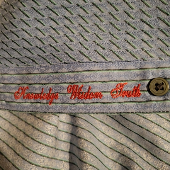 Robert Graham Mens Blue Stripped Button Shirt - Picture 3 of 8